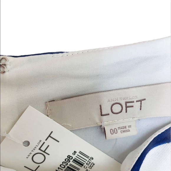 NWT- Ann Taylor aloft Blue & white striped Dress - Picture 6 of 7